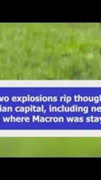 Two explosions rip though Syrian capital, including near hotel where Macron was staying