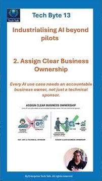 Tech Byte 13 : Industrialising AI beyond pilots