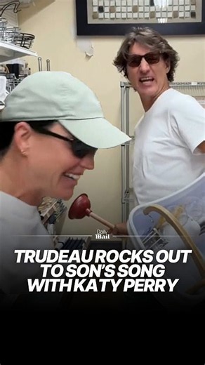 Justin Trudeau and Katy Perry jam out to his son's new song