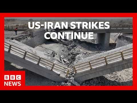US denies hitting Iranian infrastructure in new wave of strikes | BBC News