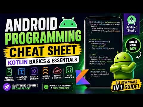 Android Programming Cheat Sheet 📱 | Kotlin Basics & Essential Android Development