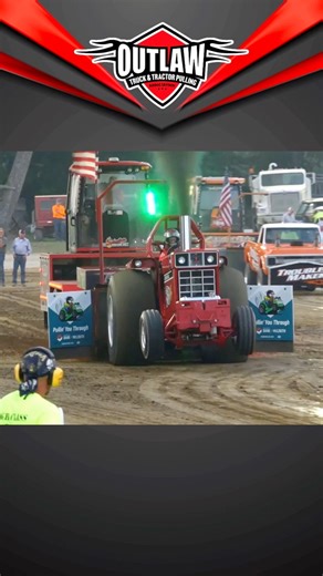 “Red Iron” Lights the candle!! 🔥 #tractorpulling | Outlaw Truck & Tractor Pulling Association