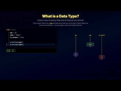 What is Python's Data Types? A Complete Beginner's Guide with Animation and Note