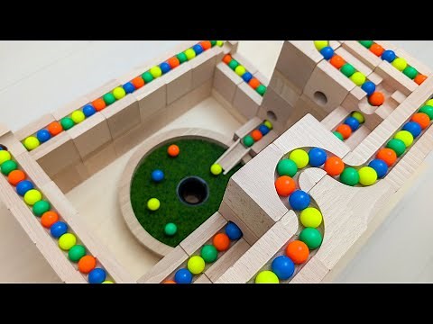 Marble Run Race ☆ HABA Slope + Cuboro + Bornelund Quadrilla + Transparent pipe