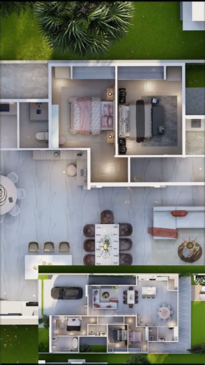 House Design idea |12.20mx20m with 3 Bedrooms #modernhouse #architecture #easyhouse