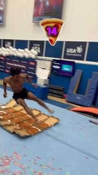 Extreme Flipping Over Pizza Challenge! @FrederickFlips