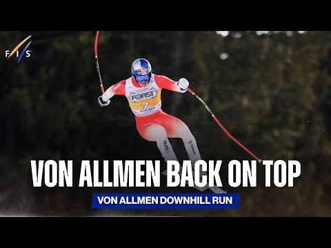 Von Allmen Downhill Winning Run in Val Gardena | FIS Alpine