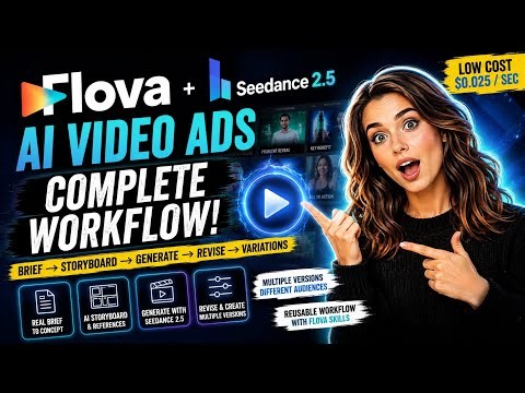 How to Create AI Video Ads with Flova AI & Seedance 2.5 — Full Workflow