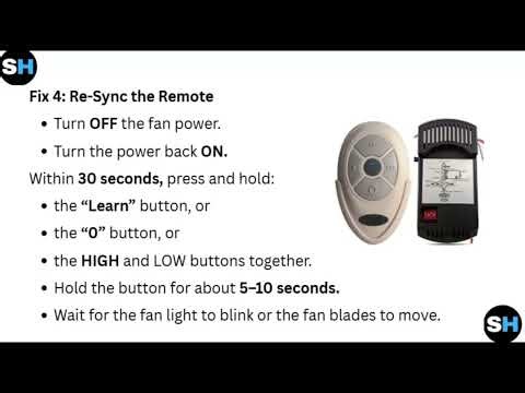 How to Fix Harbor Breeze Ceiling Fan Remote Not Working