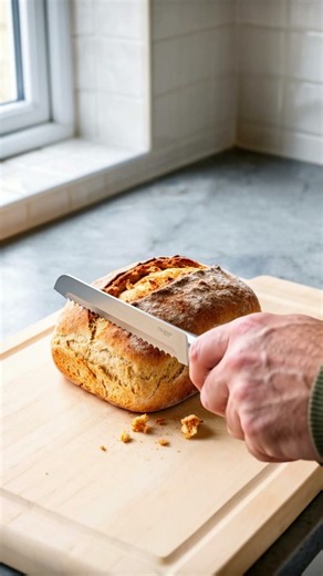 You only need 3 ingredients to make this crusty beer bread! 🍺🍞 #easyrecipe #breadmaking #shorts