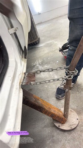 Pulling Metal Straight: How a Chain and a Hammer Rescue a Crumpled Door Frame