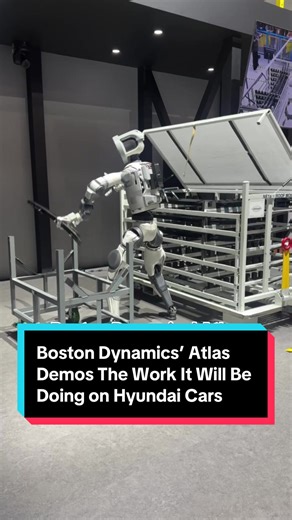 One of the first places Atlas will be working is a manufacturing plant in Savannah, Georgia, owned by Boston Dynamics' parent company, Hyundai Motor Group. It's among a range of facilities in Hyundai's global portfolio where Atlas will be able to perform real-world tasks onsite. #bostondynamics #humanoid #robotics #atlas #hyundai