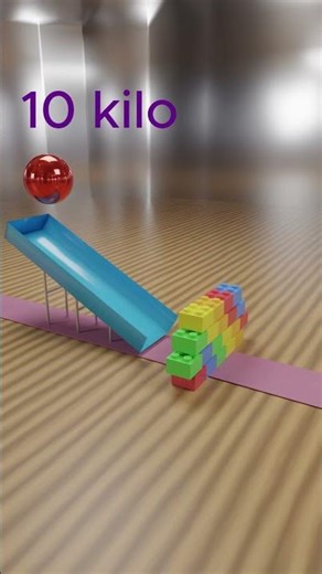 Smashing a LEGO Wall with a Red Metal Ball Down a Blue Slide! 💥🔴 Satisfying Destruction!