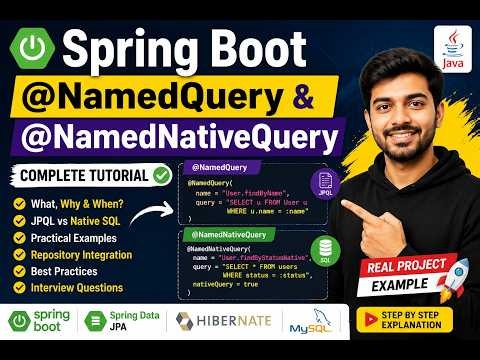 Spring Boot @NamedQuery & @NamedNativeQuery Tutorial | Spring Data JPA || ‪@learn_JavaDaily‬