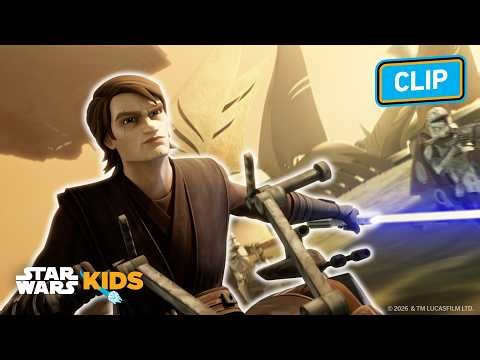 Anakin, Ahsoka, and Obi-Wan's Epic Biker Battle 🏍️ | Star Wars: The Clone Wars | ‪@StarWarsKids‬
