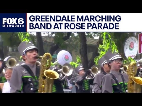 Greendale High School Marching Band performs in the 2026 Rose Parade