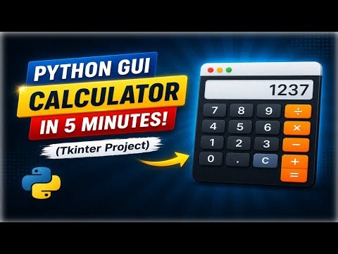 Python GUI Calculator using Tkinter | Beginner Project in 5 Minutes