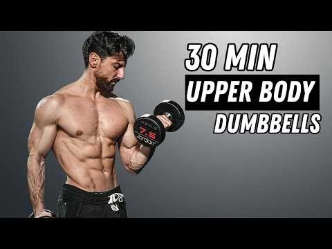 30 MIN Upper Body DUMBBELLS Workout | Rowan Row