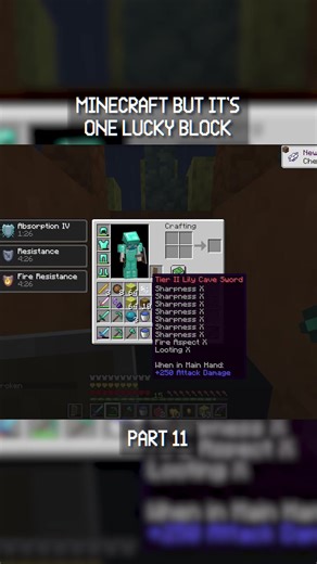 Minecraft, But It’s One Lucky Block! Part 11 #minecraft #wisp #mcyt #minecraftbut