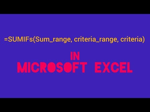 SUMIFS Formula in Excel
