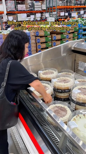 When Asian mom gets hungry while grocery shopping… #food #eating #mukbang #dessert