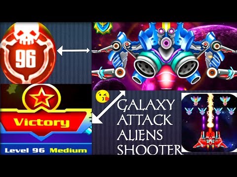 Galaxy Attack Alien Shooter - Game - Medium Level 96 With Boss Only /- Full Gameplay✅