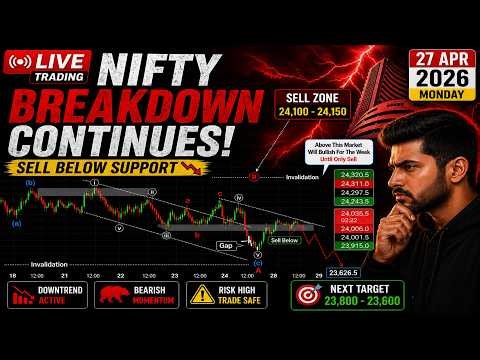 NIFTY Live Trading Today 🔥 | Elliott Wave Analysis & Price Action | Intraday Strategy | DT4B Trader