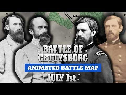 Battle of Gettysburg - July 1st | Full Animated Battle Map