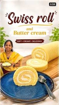 Easy Swiss Roll with Buttercream | Bakery Style at Home