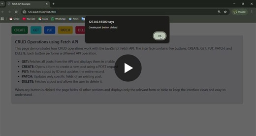 #javascript #fetchapi #crud #webdevelopment #bootstrap #frontenddevelopment | Aditya Pandey