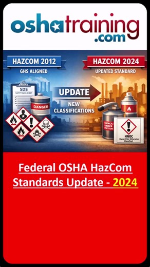OSHA updated the Hazard Communication Standard in 2024, with new employee training deadlines in 2026 and 2028. The good news is that most employees trained after the 2012 update will not need retraining. The changes apply only to employees who work with newly classified chemicals or chemicals with revised hazard information. Watch this short video to learn: • Who is affected • What training is required • What employers actually need to do Read our blog for a clear explanation of the update, and 