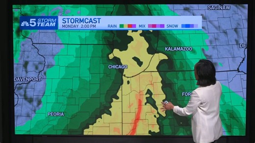 Stormy Monday forecast for Chicago area