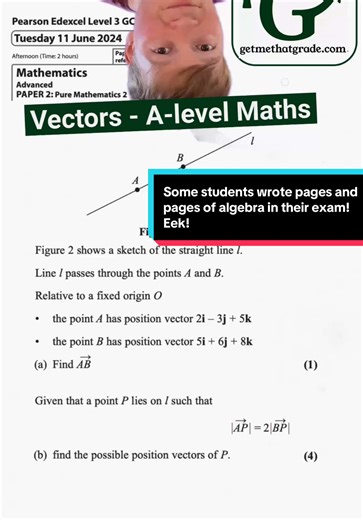 #alevelmaths #vectors #mathstiktok #examtechnique #algebra