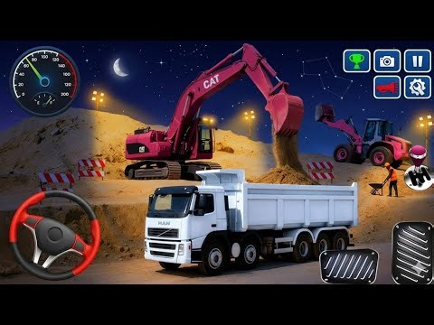 City Road Construction Simulator 3D 🚧 | Heavy Excavator & Truck - Android Gameplay