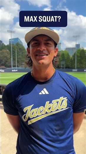 "Somewhere in there" 🤔 Max squats for Georgia Tech baseball #shorts