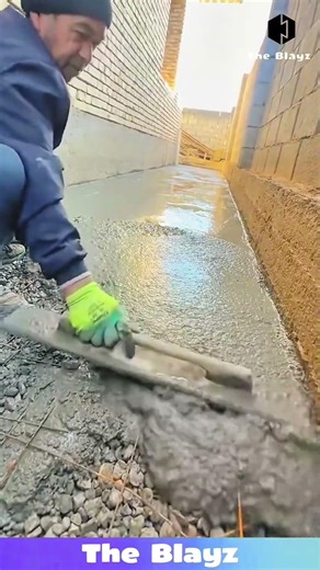 Perfect Concrete Floor Finishing by Hand | Skilled Worker at Work