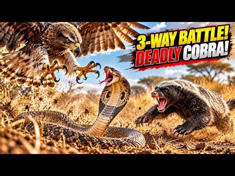 WILD AFRICA | EAGLE ATTACKS VENOMOUS SNAKES – HONEY BADGER STRIKES FROM BELOW!