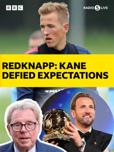 Harry Redknapp praises Harry Kane after Ballon d'Or win