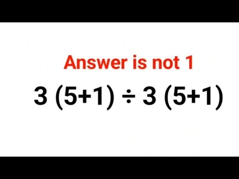 3(5+1)÷3(5+1) Answer is not 1. Can you solve this Ukraine Math Test problem?#math #ukraine