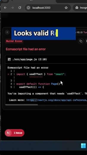 This Next.js Error Happens Because of 1 Missing Line 😳 #shorts
