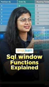 SQL Window Functions Explained: Unlock Rankings & Running Totals in ONE Video! #simplilearn #shorts