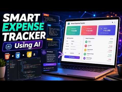 Smart Expense Tracker Using AI | HTML CSS JavaScript Project in Tamil