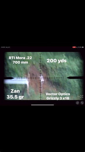 Testing out the Mora .22 cal 700 mm at 200 yds with Zan 35.5 gr shooting 8 inch steel plates. The plates actually lean forward they are not standing straight up so we’re getting a great energy transfer at 200 yards. | Rick Rehm
