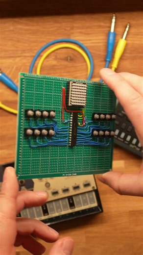 First steps on the perfboard DIY chord sequencer #diyelectronics #micropython #diymidicontroller