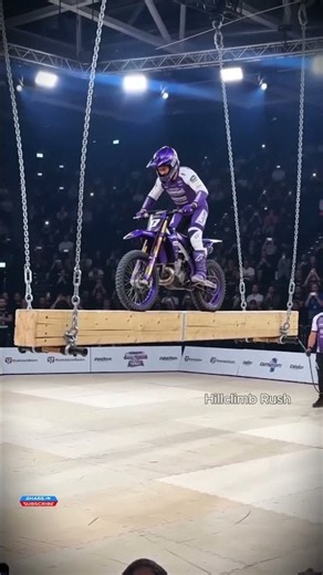 He Balanced on a SWINGING Plank… And Dampened the Sway 😱 #trials #mototrial #xtrial