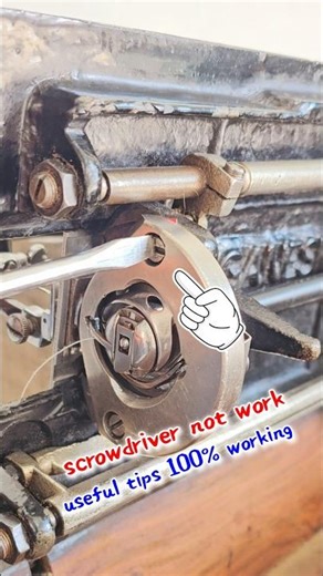 🪛scrowdriver not working 😱try amazing hacks solve problem #silaimachine #sewinghacks