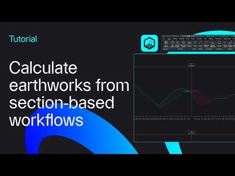 Calculate earthworks from section-based workflows | BricsCAD V27 tutorial