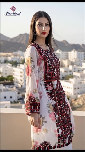 Elegant Machine Embroidery Dress Available at MEERDEAL