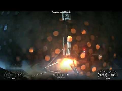 SpaceX Transporter-16 launch and Falcon 9 first stage landing