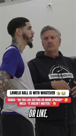 Whatever coach is with, LaMelo Ball is with 🤷😆